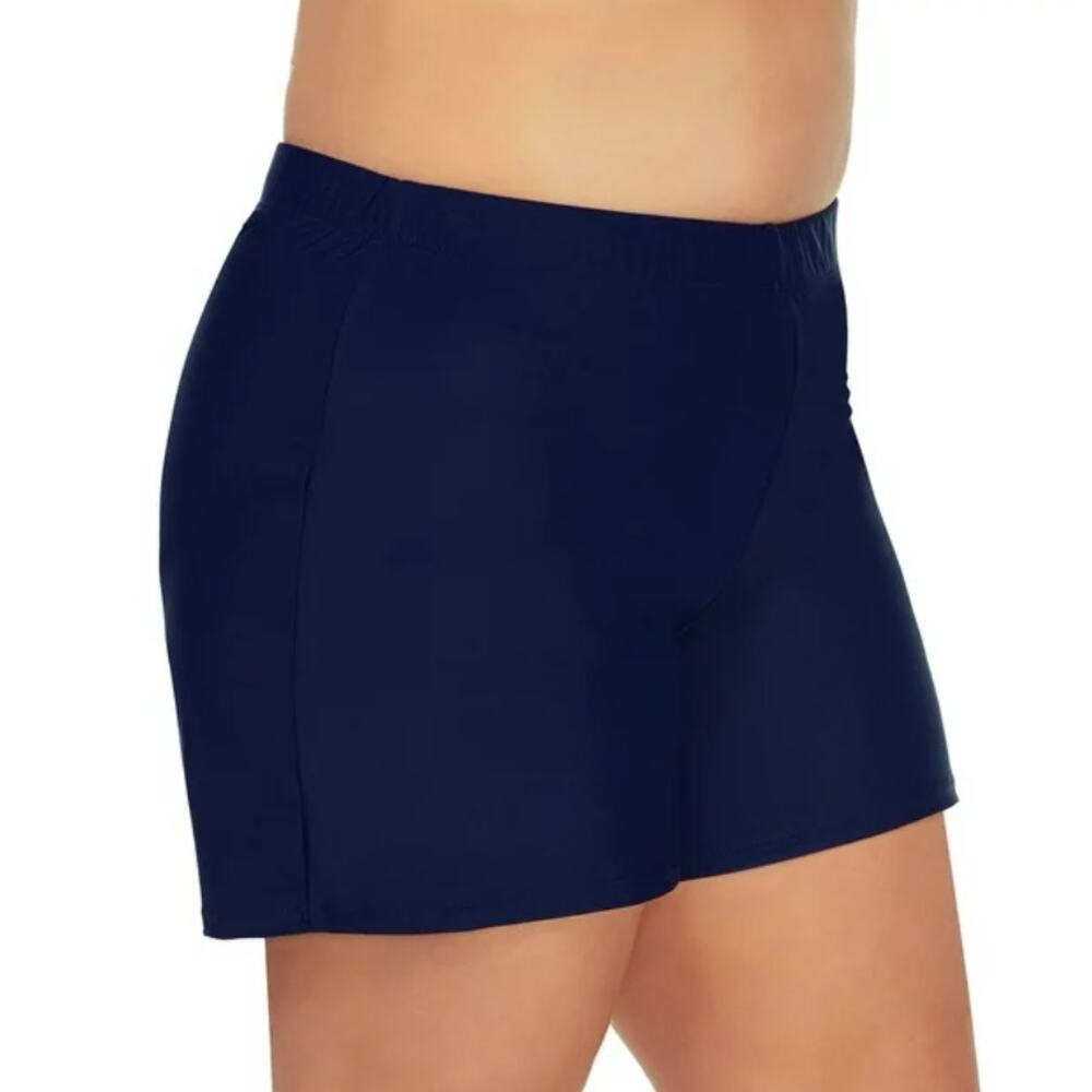 Island Escape Navy Blue Swim Bottom Shorts‎ Plus 16W Beach Pool Vacation - Picture 9 of 10